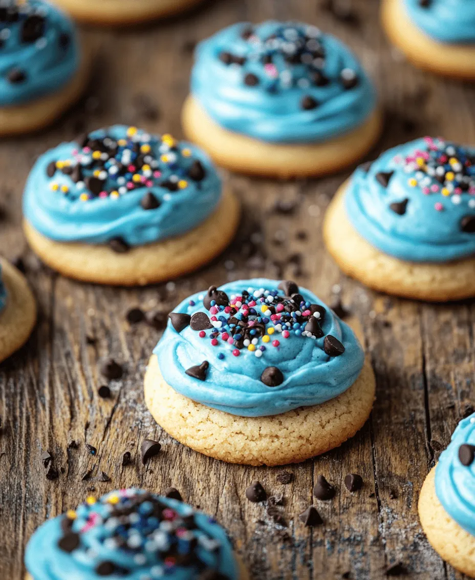 When it comes to baking, the technique can significantly impact your final product, especially in cookie-making. After you’ve creamed your butter and sugars and incorporated your eggs, it’s time to add your dry ingredients. The key here is to <strong>fold</strong> in your flour mixture gently. This method involves using a spatula or wooden spoon to lift the mixture from the bottom and fold it over the top.” /></p>
</p>
<h3>Insight on Folding in Ingredients and Avoiding Overmixing</h3>
</p>
<p>When it comes to baking, the technique can significantly impact your final product, especially in cookie-making. After you’ve creamed your butter and sugars and incorporated your eggs, it’s time to add your dry ingredients. The key here is to <strong>fold</strong> in your flour mixture gently. This method involves using a spatula or wooden spoon to lift the mixture from the bottom and fold it over the top.</p>
</p>
<p>Why is this important? Overmixing can lead to gluten development, which makes cookies tough instead of the desired chewy texture. Once you start adding in your chocolate chips and any other mix-ins, continue to fold gently. Aim for a homogeneous dough with visible pockets of chocolate and cookie chunks without overworking it. This approach ensures that your Cookie Monster Delights maintain a soft and chewy interior while still having a bit of structure.</p>
</p>
<h3>Tips on Portioning Dough for Uniform Cookie Sizes</h3>
</p>
<p>Uniformity in cookie sizes not only makes for a visually appealing platter but also ensures even baking. To achieve this, consider using a cookie scoop, which can help you portion out the dough consistently. A standard 2-tablespoon scoop is ideal for the Cookie Monster Delight recipe, leading to cookies that are perfectly sized for sharing.</p>
</p>
<p>If you don’t have a scoop, you can use a tablespoon to measure out the dough. Once you’ve portioned the dough, roll each piece into a ball between your palms. This method not only makes the cookies uniform in size but also creates a smoother surface, which aids in even baking.</p>
</p>
<h3>Baking Time and Temperature: How to Know When Cookies Are Perfectly Baked</h3>
</p>
<p>The baking process is critical to achieving the perfect cookie. Preheat your oven to 350°F (175°C) before placing your trays inside. For Cookie Monster Delights, the ideal baking time is usually around 10-12 minutes. However, ovens can vary, so it’s essential to keep a close eye on your cookies.</p>
</p>
<p><strong>How do you know when they’re ready?</strong> Look for a slight golden edge while the center remains a bit soft. The cookies will continue to cook on the baking sheet even after you’ve removed them from the oven, so pulling them out when they’re still slightly underbaked will yield the best results. Let them cool on the tray for a few minutes before transferring them to a wire rack, which allows air to circulate and prevents sogginess.</p>
</p>
<h3>Cooling Techniques and Their Importance in Achieving the Right Texture</h3>
</p>
<p>Cooling might seem like a simple step, but it plays a crucial role in the texture of your cookies. After baking, allow your Cookie Monster Delights to cool on the baking sheet for about 5 minutes. This helps them firm up slightly before transferring them to a wire rack.</p>
</p>
<p>Cooling on a wire rack is vital as it allows moisture to escape, preventing the cookies from becoming too soft or soggy. If you don’t have a wire rack, you can place the cookies on a plate, but ensure they’re spaced apart to avoid trapping steam. Proper cooling not only enhances their texture but also allows the flavors to meld beautifully.</p>
</p>
<h3>Decorating Your Cookie Monster Delights</h3>
</p>
<p>Decoration can elevate your Cookie Monster Delights from simple cookies to a show-stopping dessert. Here are some creative ideas for frosting application and decoration:</p>
</p>
<p><strong>Frosting Application</strong>: A classic buttercream frosting in a vibrant blue will mimic the Cookie Monster’s signature color. Use a piping bag fitted with a star tip for a fun, textured look. For a creative twist, you can also dip half of each cookie in melted chocolate before sprinkling with crushed cookies or blue sprinkles.</p>
</p>
<p><strong>Presentation Matters</strong>: The way you present your cookies can significantly enhance their appeal. Consider displaying them on a tiered cake stand or a decorative platter. Adding elements like colorful napkins or themed decorations can make your cookie display more inviting, especially for parties or gatherings.</p>
</p>
<p><strong>Variations in Decoration</strong>: Don’t hesitate to experiment with decorations based on the occasion. For Halloween, add some orange and black sprinkles; for birthdays, use multi-colored sprinkles and a variety of frostings. Tailoring your Cookie Monster Delights to suit different themes will delight both kids and adults alike!</p>
</p>
<h3>Serving Suggestions and Pairings</h3>
</p>
<p>Cookie Monster Delights are perfect for various occasions, such as birthday parties, holiday gatherings, or simply as a fun dessert after dinner. Their playful appearance and delightful taste make them a hit with guests of all ages.</p>
</p>
<p><strong>Beverage Pairings</strong>: Pair these cookies with a classic glass of milk for a nostalgic experience. If you’re looking for something warmer, a rich cup of coffee or hot chocolate complements the sweetness of the cookies beautifully. For those who enjoy tea, a light Earl Grey can balance the rich flavors perfectly.</p>
</p>
<p><strong>Creative Serving Ideas</strong>: You might consider creating a cookie sandwich by spreading frosting between two cookies. This not only looks appealing but adds an extra layer of flavor! Alternatively, display the cookies in a mason jar for a rustic touch, or stack them on a platter with colorful fruit for a vibrant contrast.</p>
</p>
<h3>Storage and Shelf Life</h3>
</p>
<p>To maintain the freshness of your Cookie Monster Delights, proper storage is essential. Store the cookies in an airtight container at room temperature for up to one week. If you want to extend their shelf life, consider freezing them.</p>
</p>
<p><strong>Freezing Cookie Dough</strong>: If you’d like to prepare your dough in advance, scoop and shape it into balls, then place them on a baking sheet to freeze individually. Once they are solid, transfer them to a zip-top bag or airtight container and store them in the freezer for up to three months. When you’re ready to bake, there’s no need to thaw them; just add a couple of extra minutes to the baking time.</p>
</p>
<p><strong>Longevity of Decorated vs. Undecorated Cookies</strong>: Generally, undecorated cookies can last longer than decorated ones. While frosting can dry out and become less appealing over time, undecorated cookies tend to hold their texture and flavor better. If you plan to decorate cookies, it’s best to do so shortly before serving.</p>
</p>
<h3>Nutritional Information</h3>
</p>
<p>Understanding the nutritional aspects of your Cookie Monster Delights can help you enjoy these treats in moderation. Each cookie typically contains around 150-200 calories, depending on the size and specific ingredients used. They are rich in sugars and fats, providing a delightful treat but also a reminder to indulge mindfully.</p>
</p>
<p>Baking and enjoying cookies can be part of a balanced diet. The key is moderation; these cookies can be a wonderful treat when enjoyed alongside a variety of wholesome foods. Sharing them at gatherings also spreads the joy of baking without overindulging yourself.</p>
</p>
<h3>Conclusion</h3>
</p>
<p>Cookie Monster Delight is not just a recipe; it’s an experience filled with joy, creativity, and the delight of sharing. These cookies offer a fun twist on a classic treat, making them a must-try for anyone who loves to bake or simply enjoys a delicious dessert.</p>
</p>
<p>Baking allows you to unleash your creativity in the kitchen, and with this recipe, you can explore countless decorating options and serving ideas. Whether for a special occasion or a cozy night in, Cookie Monster Delights are sure to bring smiles to your table. So gather your ingredients, invite some friends or family, and dive into the delightful world of baking these charming cookies!</p>
</div>