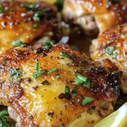 Garlic Lemon Chicken Thighs are not just another dish; they are a deliciously vibrant meal that captures the essence of comfort food while remaining simple enough for a weeknight dinner. This recipe showcases succulent chicken thighs marinated in a zesty blend of garlic and lemon, creating a harmonious balance of flavors that will tantalize your taste buds. Whether you're cooking for a family gathering, prepping meals for the week, or simply craving a satisfying dinner, this dish fits the bill perfectly.