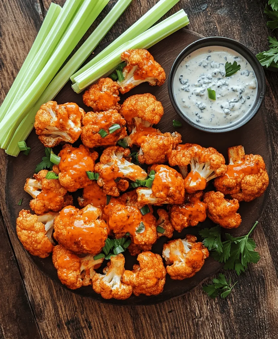 Spicy Air Fryer Buffalo Cauliflower is a versatile dish that can be enjoyed in various ways. Traditionally, buffalo cauliflower is often served with celery sticks and a side of blue cheese dressing, which provides a refreshing contrast to the heat of the dish. The crispness of the celery adds a satisfying crunch, while the creamy blue cheese dressing complements the spicy flavors beautifully. If blue cheese isn't your preference, consider offering alternative dips such as ranch dressing, garlic aioli, or even a tangy yogurt sauce. For those looking to keep it plant-based, a cashew cream sauce or tahini dressing can also serve as excellent accompaniments.