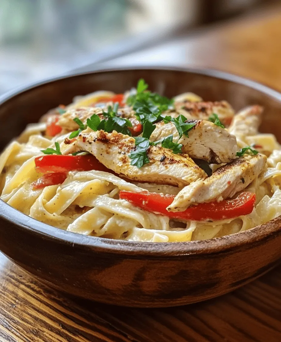 Cajun cuisine, with its rich tapestry of flavors and cultural influences, has made a significant mark on the culinary world. Originating from the Acadian people of Louisiana, Cajun food is renowned for its bold spices, hearty ingredients, and vibrant dishes that tell a story of resilience and celebration. Among the myriad of dishes that represent this spirited culinary tradition, <strong>Spicy Cajun Chicken Fettuccine</strong> stands out as a perfect harmony of heat and creaminess, offering a delightful experience for both the palate and the senses.” /></p>
</p>
<h3>Techniques for Achieving the Ideal Vegetable Texture</h3>
</p>
<p>When preparing Spicy Cajun Chicken Fettuccine, the texture of the vegetables plays a crucial role in the overall dish. To achieve the perfect texture, begin by cutting your vegetables uniformly. This ensures even cooking, which is essential for both flavor and presentation.</p>
</p>
<p>For bell peppers and onions, a medium dice is ideal. This size allows them to soften without losing their structure, providing a satisfying bite against the creamy pasta. Sauté these vegetables over medium heat in a hot skillet with olive oil until they become tender yet still retain a slight crunch—about 5 to 7 minutes. This technique not only enhances the flavor through caramelization but also adds a delightful texture that contrasts beautifully with the creamy sauce.</p>
</p>
<h3>Timing for Adding Garlic to Avoid Burning</h3>
</p>
<p>Garlic is a flavor powerhouse in this dish, but it can easily turn bitter if overcooked. For the best results, add minced garlic just before the vegetables are finished cooking—typically in the last minute or two of sautéing. This allows the garlic to release its fragrant oils without burning. Stir constantly to ensure even cooking, and as soon as you can smell its aroma, it’s time to move on to the next step.</p>
</p>
<h3>Crafting the Creamy Cajun Sauce</h3>
</p>
<p>The creamy Cajun sauce is what brings this dish together, elevating the flavors and creating a luxurious mouthfeel. Start by deglazing the skillet with chicken broth or wine after removing the sautéed vegetables. This step lifts the flavorful bits stuck to the pan, incorporating them into your sauce.</p>
</p>
<p>Next, add heavy cream and let it come to a gentle simmer. Simmering is crucial for developing the sauce’s flavors and allowing it to thicken slightly. Keep the heat low to avoid boiling, which can cause the cream to separate. After a few minutes, mix in grated Parmesan cheese until it melts smoothly into the sauce.</p>
</p>
<h3>Importance of Simmering for Sauce Development</h3>
</p>
<p>Simmering the sauce is not just about thickening; it also allows the spices to bloom and meld together. As the sauce simmers, the Cajun seasoning will infuse the cream, creating a rich and complex flavor profile. Taste as you go, adjusting the seasoning if necessary, and don’t hesitate to add a little more Cajun spice if you prefer a bolder flavor.</p>
</p>
<h3>Adjusting Consistency with Reserved Pasta Water for Optimal Creaminess</h3>
</p>
<p>One of the best-kept secrets to achieving the perfect sauce consistency is to use reserved pasta water. Before draining your fettuccine, save about a cup of the starchy cooking water. This starch helps bind the sauce to the pasta and can be added gradually to achieve your desired creaminess. Start by adding a few tablespoons at a time, stirring until you reach the perfect consistency. This technique also enhances the sauce’s ability to cling to the fettuccine, making every bite flavorful.</p>
</p>
<h3>Final Assembly</h3>
</p>
<p>Once your sauce is prepared, it’s time for the final assembly. In a large mixing bowl or pot, combine the cooked fettuccine with the creamy Cajun sauce. Use tongs or a large fork to gently toss the pasta with the sauce, ensuring that every strand is evenly coated.</p>
</p>
<h3>Best Practices for Combining the Ingredients to Ensure Even Coating</h3>
</p>
<p>To avoid clumping and ensure even distribution of flavors, it’s best to combine the pasta and sauce in batches. Start with a portion of the pasta, add some sauce, and gently toss until the pasta is coated before adding more. This method allows for better control over the sauce amount and prevents the fettuccine from becoming overwhelmed.</p>
</p>
<h3>Timing for Serving to Maximize Flavor and Temperature</h3>
</p>
<p>Serve your Spicy Cajun Chicken Fettuccine immediately for the best flavor and temperature. The sauce is creamiest when hot, and the flavors are at their peak. Consider plating the dish in warm bowls to keep the temperature consistent as you serve.</p>
</p>
<h3>Flavor Profile and Cooking Techniques</h3>
</p>
<p>The unique flavor profile of Spicy Cajun Chicken Fettuccine comes from the harmonious blend of Cajun spices, cream, and cheese. The spices—typically a mix of paprika, cayenne, and garlic powder—interact with the richness of the cream and the saltiness of the cheese, creating a dish that is both comforting and exciting.</p>
</p>
<h4>Balancing Heat: Adjusting Cayenne Pepper to Taste</h4>
</p>
<p>Cayenne pepper can vary greatly in heat level, so it’s essential to adjust the amount based on your preference. Start with a teaspoon and increase as desired, tasting along the way to achieve the perfect balance.</p>
</p>
<h4>Importance of Sautéing Vegetables to Enhance Flavor Depth</h4>
</p>
<p>Sautéing the vegetables not only develops their natural sweetness but also caramelizes them, adding depth to the overall flavor. This step is crucial in creating a well-rounded dish, as it enhances the savory notes that complement the creaminess of the sauce.</p>
</p>
<h3>Serving Suggestions and Pairings</h3>
</p>
<p>To complete your meal, consider serving Spicy Cajun Chicken Fettuccine with complementary side dishes and beverages.</p>
</p>
<h4>Suggestions for Side Dishes</h4>
</p>
<p>A light salad, such as a mixed greens salad with a tangy vinaigrette, pairs well to cut through the richness of the pasta. Garlic bread or a crusty baguette can also be served for those who enjoy sopping up the delicious sauce.</p>
</p>
<h4>Wine Pairings that Enhance the Meal Experience</h4>
</p>
<p>For wine lovers, a chilled Sauvignon Blanc or a light-bodied Pinot Noir can beautifully complement the flavors of the dish. The acidity in these wines balances the creaminess of the sauce and enhances the spices in the meal.</p>
</p>
<h4>Ideas for Garnishing to Elevate Presentation</h4>
</p>
<p>For a stunning presentation, consider garnishing your dish with freshly chopped parsley or green onions for a pop of color. A sprinkle of additional Parmesan or a dash of Cajun seasoning on top can also add visual appeal and invite diners to indulge.</p>
</p>
<h3>Nutritional Information</h3>
</p>
<p>Understanding the nutritional aspects of your meal can help you make informed choices.</p>
</p>
<h4>Overview of the Nutritional Benefits of the Main Ingredients</h4>
</p>
<p>This dish features lean chicken breast, which is packed with protein, and whole-grain fettuccine, providing fiber. Bell peppers and onions add essential vitamins, while the cream and cheese contribute calcium.</p>
</p>
<h4>Discussion on Calorie Content and Serving Sizes</h4>
</p>
<p>A serving of Spicy Cajun Chicken Fettuccine typically contains between 500 to 700 calories, depending on portion size and the amount of cream used. For those mindful of calories, consider reducing the cream or substituting it with a lighter option such as Greek yogurt.</p>
</p>
<h4>Tips for Making the Dish Healthier Without Compromising Flavor</h4>
</p>
<p>To make this dish healthier, you can replace half of the cream with low-fat milk or a plant-based alternative. Additionally, incorporating more vegetables, such as spinach or zucchini, can increase the nutrient content while keeping the dish satisfying.</p>
</p>
<h3>Conclusion</h3>
</p>
<p>Spicy Cajun Chicken Fettuccine is a delightful fusion of traditional Cajun flavors and creamy pasta, perfect for a cozy dinner or impressing guests at your next gathering. The balance of spices, the creaminess of the sauce, and the tender chicken create a dish that is both comforting and bold.</p>
</p>
<p>I encourage you to try this recipe and explore the rich world of Cajun cooking. The versatility of this dish makes it suitable for various occasions, whether a casual family meal or a festive gathering. Embrace the flavors, enjoy the cooking process, and savor every delicious bite of your Spicy Cajun Chicken Fettuccine!</p>
</div>