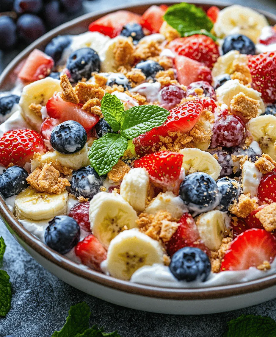 If you’re searching for a dessert that beautifully marries the rich, creamy delight of cheesecake with the refreshing zest of fresh fruits, look no further than the Cheesecake Fruit Salad. This vibrant dish is not only visually appealing but also serves as a light and satisfying treat that can appeal to a wide variety of palates. The Cheesecake Fruit Salad is perfect for those moments when you want something indulgent yet refreshing, making it an excellent option for summer gatherings, picnics, or even family dinners.