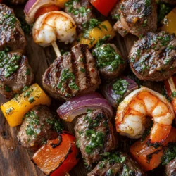 The surf and turf concept is a culinary masterpiece that combines the best of both worlds: the rich, savory flavors of meat paired with the delicate, briny essence of seafood. This delightful combination has been a staple in many culinary traditions, celebrated for its ability to deliver a luxurious dining experience. Among the myriad ways to enjoy surf and turf, one of the most popular and visually appealing methods is through skewers.