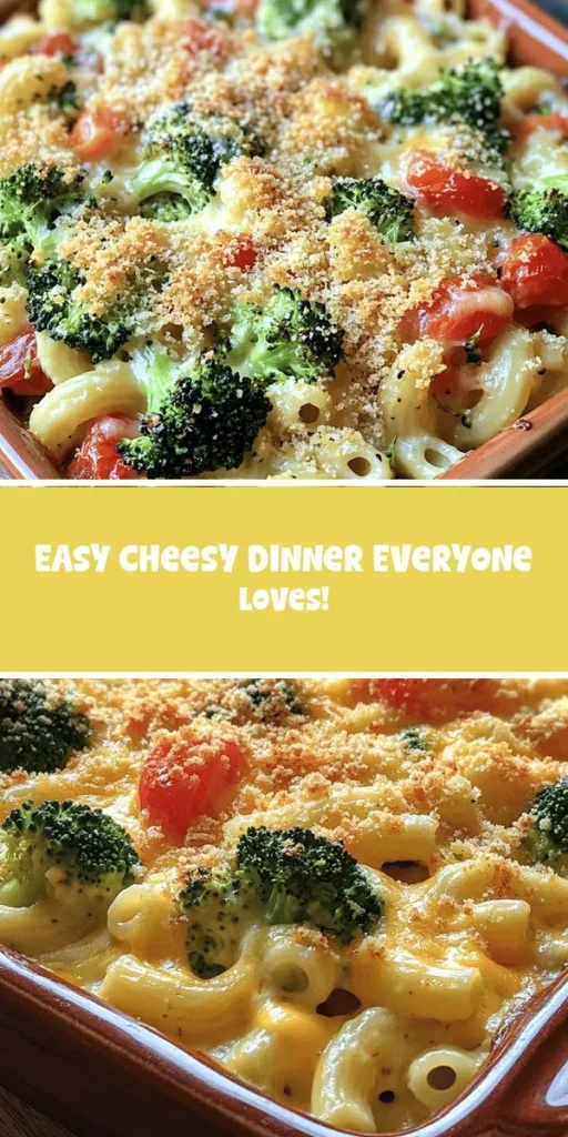 Looking for the ultimate comfort food? Try this Cheesy Delight Casserole! A hearty blend of pasta, broccoli, chicken, and gooey cheeses, this dish promises to satisfy everyone at the table. Perfect for busy weeknights or family gatherings, it’s easy to prepare and customize with your favorite ingredients. Gather around and enjoy a warm, filling meal that’s sure to create lasting memories. #CheesyCasserole #ComfortFood #FamilyDinner #CasseroleRecipe #HomemadeDelight