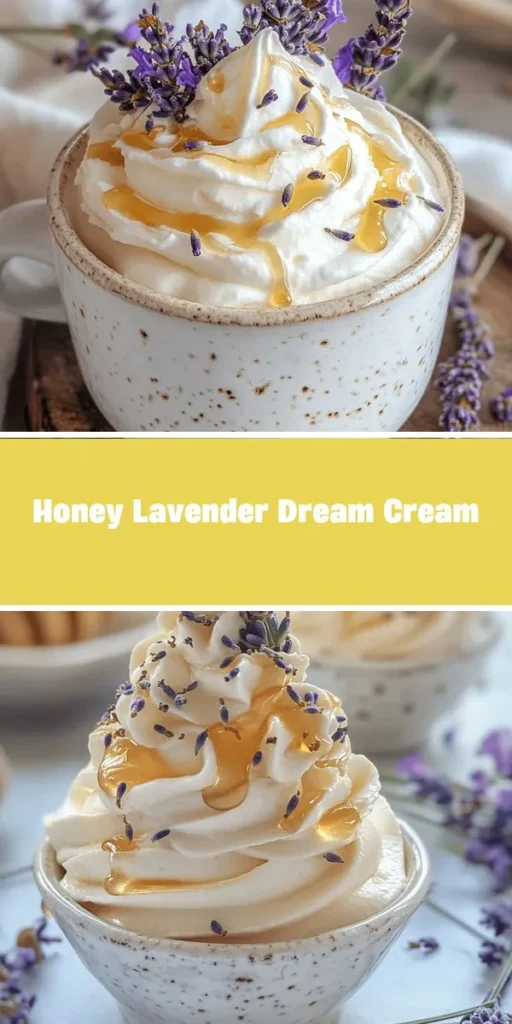Discover the enchanting flavors of Honey Lavender Dream Cream, a dessert that beautifully blends the sweetness of honey with the floral notes of lavender. This creamy delight is simple to make and perfect for any occasion, whether it's an intimate gathering or a special celebration. Learn how to create this luxurious treat with just a few ingredients and impress your guests with its unique flavor profile and presentation. #HoneyLavender #DessertRecipes #CulinaryDelight #FloralFlavors #CookingAtHome #SweetTreats #ElegantDesserts