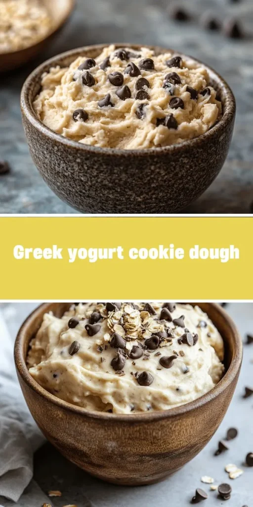 Discover the joy of guilt-free indulgence with Heavenly Greek Yogurt Cookie Dough! This nutritious treat combines creamy Greek yogurt, almond flour, and oats for a deliciously satisfying dessert that won't derail your health goals. Packed with protein and customizable with your favorite mix-ins, it's perfect for a quick snack or sweet cravings. Enjoy it as a dip with fruits, in parfaits, or straight from the bowl. Get ready to delight in a healthy alternative! #HealthyDessert #GreekYogurt #CookieDough #GuiltFreeTreats #HealthyEating #YummySnacks #BakingAtHome