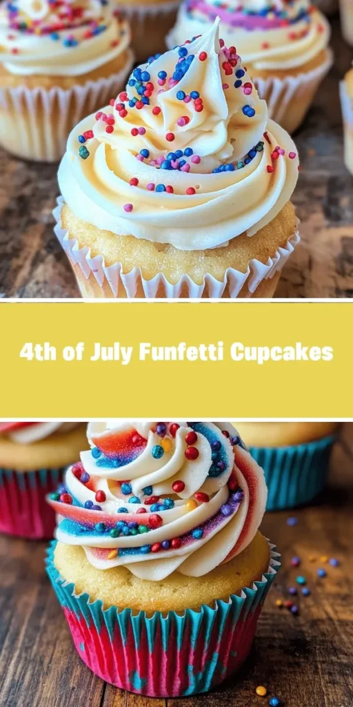 Get ready to celebrate summer and festive occasions with mouthwatering Firework Funfetti Cupcakes! These colorful treats are not only delicious but also visually stunning, perfect for BBQs, birthday parties, or patriotic holidays. With their delightful mix of sprinkles, rich buttery flavor, and a touch of edible glitter, these cupcakes will be the star of any dessert table. Gather your ingredients and impress your guests with this fun and festive recipe! #FunfettiCupcakes #BakingJoy #SummerCelebrations #CupcakeDecorating #PatrioticDesserts #DessertGoals