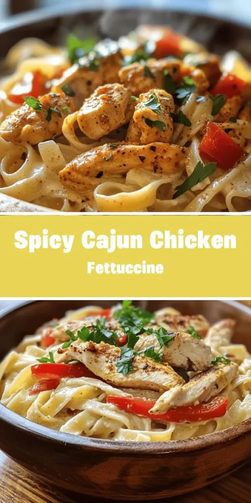 Dive into the world of Cajun cuisine with this Spicy Cajun Chicken Fettuccine recipe! Perfectly combining bold flavors and creamy textures, this dish is great for both weeknight dinners and special occasions. With tender chicken, vibrant veggies, and a rich sauce, every bite is a delight. Whether you're a Cajun cooking novice or a seasoned pro, this recipe will impress. Get ready to savor the taste of Louisiana! #CajunCuisine #Pasta #ChickenFettuccine #SpicyFood #CookingAtHome #RecipeIdeas