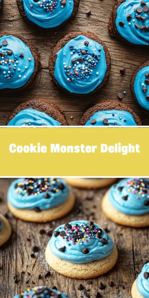 Indulge in the whimsical world of Cookie Monster Delight, a vibrant dessert perfect for all ages! Inspired by the beloved Sesame Street character, this cookie combines the nostalgia of childhood with delicious flavors and a playful blue hue. Ideal for parties or cozy nights at home, these soft, chewy cookies are a treat for the eyes and taste buds. Get ready to bake, decorate, and share joy with every bite! #CookieMonsterDelight #BakingJoy #DessertFun #WhimsicalTreats #CookieRecipes #HomeBaking #NostalgicDesserts