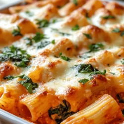 Imagine a comforting, creamy dish that combines the rich flavors of cheese with the vibrant, fresh taste of spinach. The Spinach Ricotta Bake, featuring baked rigatoni, is a celebrated recipe that has garnered attention for its deliciousness and its ability to please both children and adults alike. This dish is perfect for weeknight dinners, family gatherings, or even special occasions when you want to impress your guests without spending all day in the kitchen.