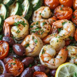 If you’re looking for a dish that is as delightful as it is effortless, the Sheet Pan Mediterranean Shrimp is a perfect choice. This vibrant and flavorful recipe is ideal for busy weeknights or casual gatherings with friends and family. Utilizing the simplicity of a sheet pan meal, this dish requires minimal cleanup while delivering maximum taste. In just a short amount of time, you can enjoy a well-rounded meal that features succulent shrimp and a medley of colorful vegetables, all roasted to perfection.
