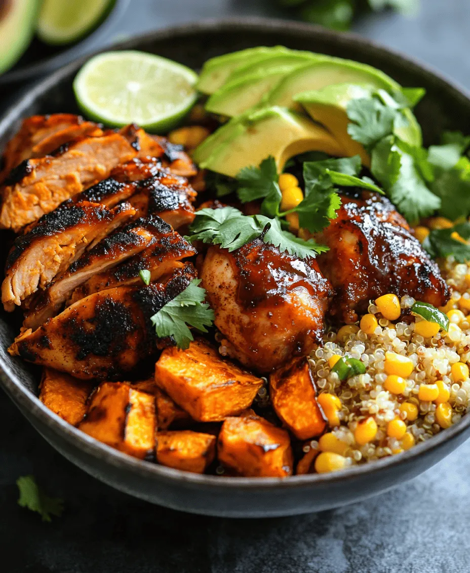 The BBQ Chicken Sweet Potato Bowl is a delightful and nutritious meal that combines savory, sweet, and smoky flavors in one harmonious dish. This recipe is perfect for those looking to enjoy a wholesome dinner without sacrificing taste. In our fast-paced lives, finding meals that are both satisfying and healthy can be a challenge, but this bowl ticks all the boxes. With the combination of protein-packed chicken thighs, fiber-rich sweet potatoes, and nutritious quinoa, this dish is not only filling but also a great option for meal prep.