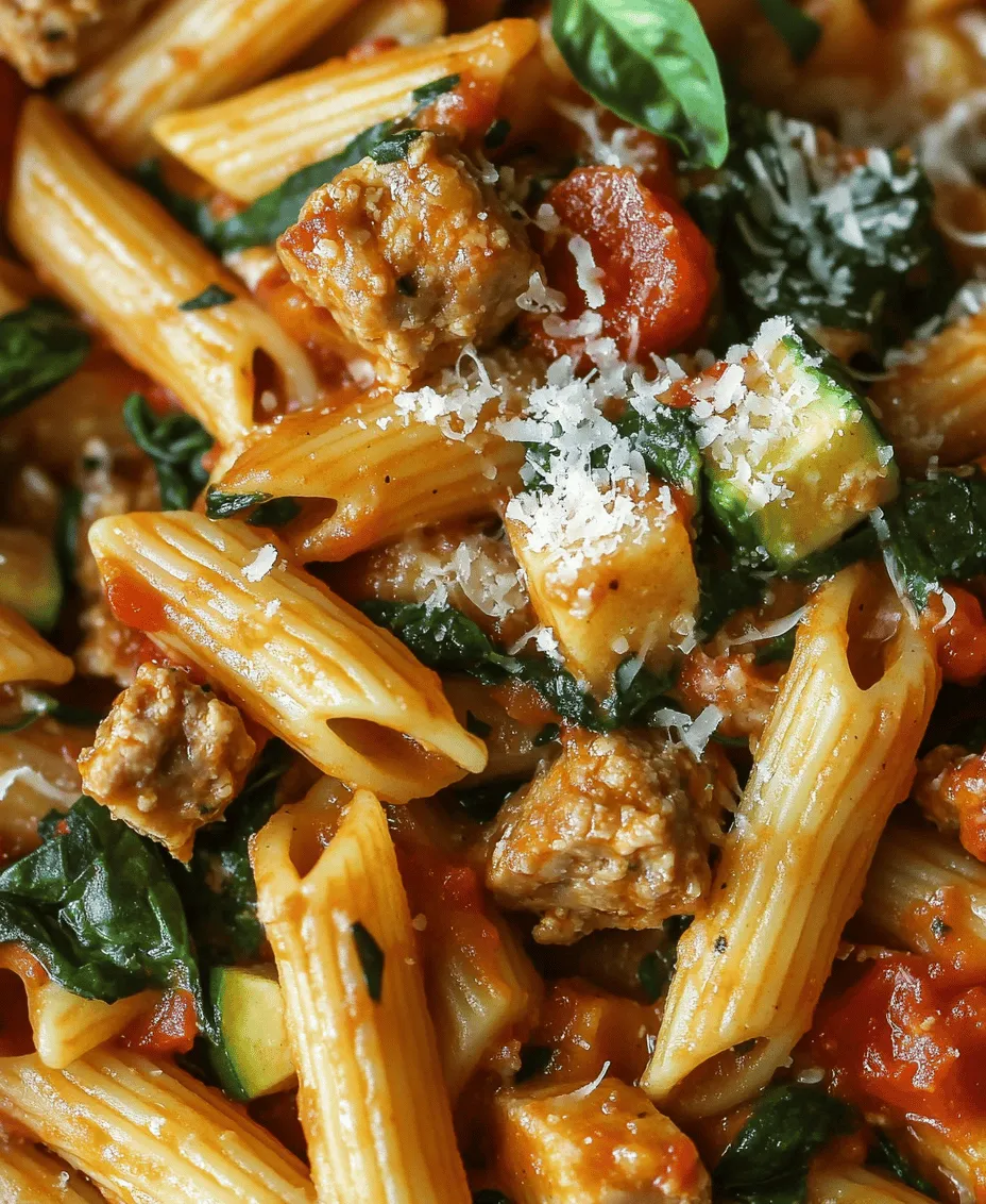 If you're in search of a meal that combines convenience, flavor, and nutrition, look no further than Savory Chicken Sausage Pasta Delight. This dish brings together a medley of vibrant ingredients that not only tantalize your taste buds but also provide a satisfying dining experience. The heart of this recipe lies in its harmonious blend of tender chicken sausage, fresh vegetables, and perfectly cooked penne pasta, creating a colorful and inviting plate that is sure to please the entire family.