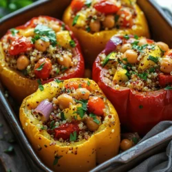 Greek stuffed peppers, or “gemista,” are a vibrant and wholesome dish that embodies the essence of Greek cuisine. This dish is not just a meal; it is a celebration of flavors, textures, and colors that reflect the Mediterranean lifestyle. Traditionally, Greek stuffed peppers are filled with a savory mixture of rice, meats, and aromatic spices, but in recent years, variations incorporating healthy ingredients like quinoa and chickpeas have become increasingly popular. This adaptation not only enhances the nutritional profile of the dish but also caters to a wide range of dietary preferences, making it a versatile option for family dinners or gatherings.