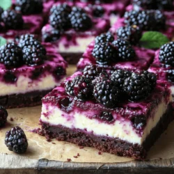 The foundation of any great recipe lies in its ingredients. For our Blackberry Cheesecake Brownies Delight, we have carefully selected components that enhance the flavors and textures of both the brownie and cheesecake layers. Let’s delve into what makes this dessert uniquely delicious.