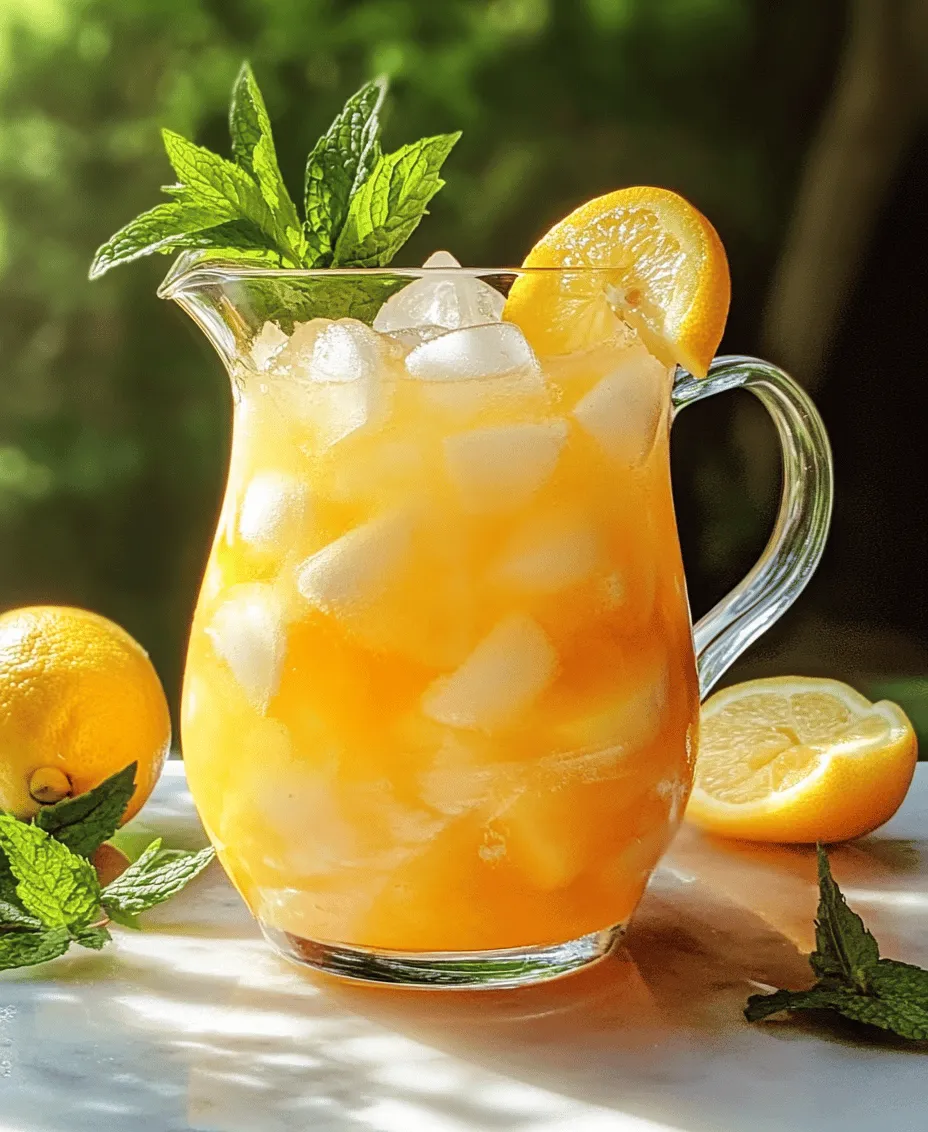 As the sun blazes overhead and the days grow longer, nothing quenches your thirst quite like a refreshing beverage. Summer is the season of vibrant, fruity drinks that not only cool you down but also tantalize your taste buds. Among the myriad of summer beverages, peach lemonade stands out as a delightful choice, combining the natural sweetness of ripe peaches with the tartness of freshly squeezed lemons. This invigorating drink offers a perfect balance of flavors, making it a go-to refreshment for picnics, barbecues, or simply enjoying a leisurely afternoon on your porch.