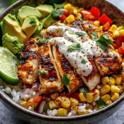 Creating the perfect Street Corn Chicken Rice Bowl requires understanding the role each ingredient plays. Not only do they contribute to the dish's flavor, but they also enhance its nutritional profile. Let's break down the main components: