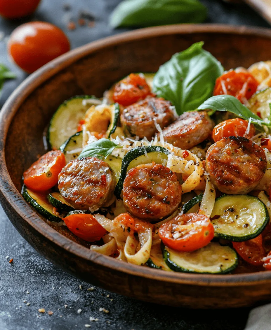 In the world of culinary delights, few dishes can match the comforting allure of pasta, particularly when paired with savory flavors and colorful ingredients. The Savory Chicken Sausages with Zucchini & Tomato Pasta is a dish that beautifully embodies this combination, merging the heartiness of chicken sausages with the freshness of zucchini and the sweetness of cherry tomatoes. This recipe not only tantalizes the taste buds but also provides a well-balanced meal that is packed with protein, vitamins, and carbohydrates—perfect for a nourishing lunch or dinner.