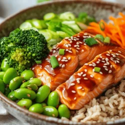 If you’re in search of a meal that is not only delicious but also packed with nutrition, look no further than Teriyaki Glazed Salmon Bowls. This dish is a perfect blend of tender salmon, vibrant vegetables, and wholesome grains, all brought together with the sweet and savory notes of homemade teriyaki sauce. Whether you’re a busy professional, a health-conscious parent, or simply someone who loves to explore new and exciting flavors, these salmon bowls are a fantastic option for any occasion.