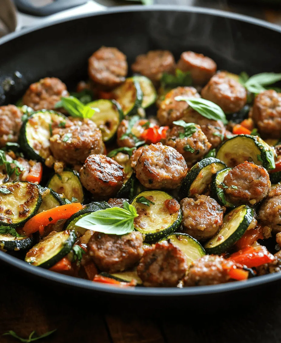 In the fast-paced world we live in, finding time to prepare healthy and delicious meals can often feel like a challenge. With busy schedules and countless responsibilities, many individuals and families resort to quick-fix solutions that may lack the nutrition and flavor we desire. However, this Sizzling Skillet Sausage and Zucchini recipe not only provides a solution but also delivers a feast of flavors in just 25 minutes. Perfect for busy weeknights or casual gatherings, this dish combines savory Italian sausage with fresh vegetables, making it a nutritious and satisfying choice for the whole family.