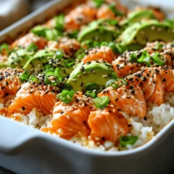 Sushi has become a beloved global cuisine, captivating food enthusiasts with its delicate flavors and artful presentation. From traditional rolls to innovative fusion dishes, sushi offers a wide range of taste experiences that can suit any palate. One exciting and increasingly popular variation is the Spicy Salmon Sushi Bake, a dish that marries the essence of sushi with the comforting qualities of a baked casserole. This easy-to-make recipe provides an accessible alternative to traditional sushi rolls, making it ideal for both sushi aficionados and newcomers alike.