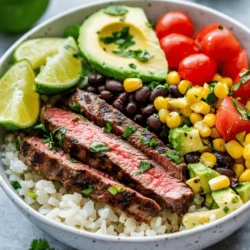 Cilantro Lime Steak and Rice Bowls have become a staple in modern cuisine, reflecting a delightful cross-cultural fusion that many people have come to love. The origins of steak bowls can be traced back to the influence of Mexican and Southwestern American flavors, where the use of fresh ingredients and bold spices reign supreme. This dish captures that spirit beautifully, showcasing a blend of flavors and textures that appeals to a wide range of palates.