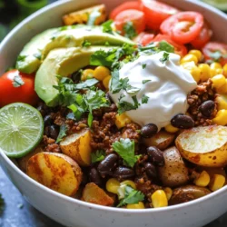 In today's fast-paced world, meal prep has become an essential strategy for maintaining a healthy diet while saving time and money. The concept of preparing meals in advance allows individuals to have nutritious options ready to go, reducing the temptation to grab unhealthy snacks or fast food during busy weekdays. One meal prep option that has been gaining popularity for its flavor, convenience, and nutrition is the Loaded Potato Taco Bowl. This dish combines the heartiness of potatoes with the zest of taco flavors, resulting in a satisfying meal that is perfect for any time of day.