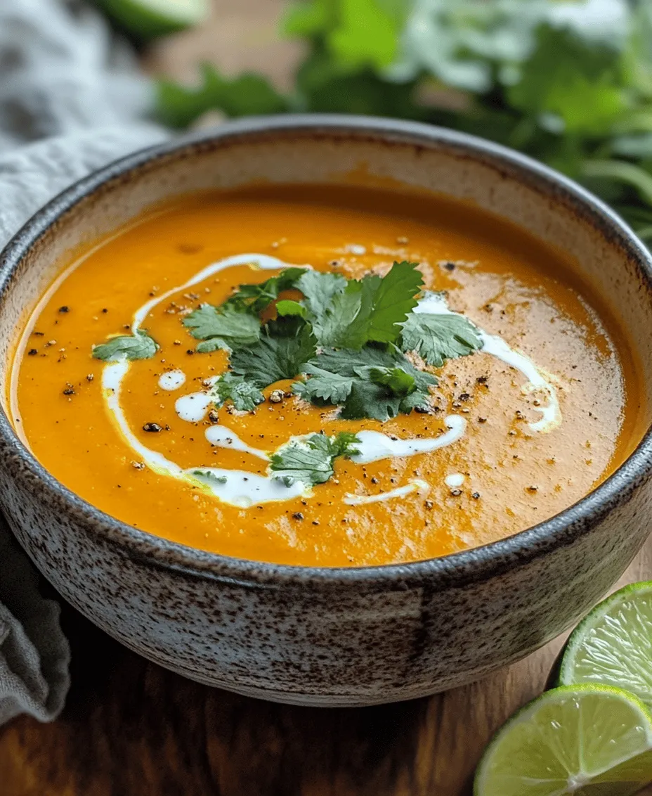 At the heart of Coconut Curry Pumpkin Soup is pumpkin puree. This vibrant ingredient is not only visually striking but also loaded with nutritional benefits. Pumpkin is an excellent source of vitamins A and C, both essential for maintaining a healthy immune system and promoting healthy skin. It is also high in fiber, which aids digestion and supports a feeling of fullness.
