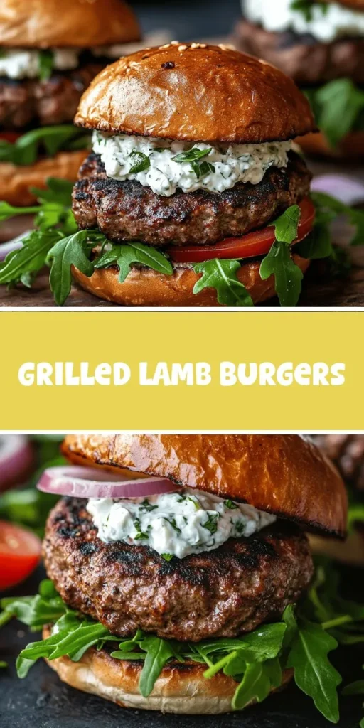 Discover the joy of grilled lamb burgers, a delicious and nutritious twist on the classic beef burger! With their tender texture and rich flavor, these burgers are perfect for backyard barbecues or dinner parties. Made from high-quality ground lamb, garlic, and fresh herbs, they offer a unique culinary experience. Elevate your burger game with creative toppings and pairings that impress your guests. Try them today! #GrilledLambBurgers #GourmetBurger #CookingAtHome #HealthyEating #BBQIdeas #FoodieDelight