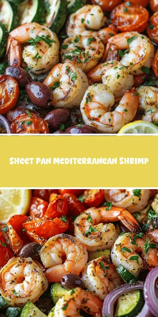 Discover the joy of cooking with this simple yet delicious Sheet Pan Mediterranean Shrimp recipe. Perfect for busy nights or gatherings, this one-pan dish combines succulent shrimp with vibrant vegetables for a healthy, flavorful meal. Easily adaptable to whatever you have on hand, this recipe promotes the Mediterranean diet's principles with fresh ingredients and wholesome fats. Elevate your weeknight dinners with this nutritious, colorful dish! #MediterraneanCuisine #HealthyEating #SheetPanMeals #ShrimpRecipes #EasyDinnerIdeas #QuickMeals