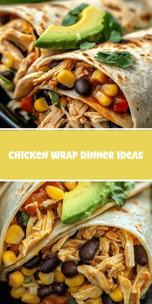 Try making these Spicy Southwest Chicken Wraps for a meal that's flavorful and packed with nutrition! Perfect for lunch, dinner, or a healthy snack, these wraps combine shredded chicken, black beans, corn, and fresh veggies all wrapped in whole wheat tortillas. With a balance of protein, fiber, and healthy fats, they are a quick, customizable option for busy lifestyles. Get ready to impress your family and friends with this delicious recipe! #HealthyEating #Wraps #MealPrep #ChickenWraps #SouthwestCuisine