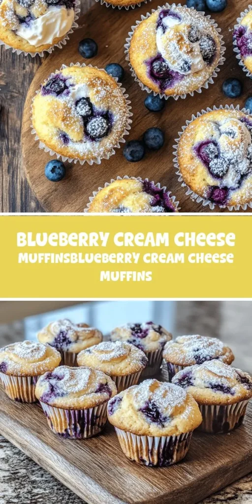Indulge in the joy of baking with these Blueberry Cream Cheese Muffins! Bursting with sweet blueberries, a rich cream cheese filling, and a hint of zesty lemon, they’re perfect for breakfast, snacks, or dessert. Easy to make and irresistibly delicious, these muffins elevate any occasion. Enjoy them warm or at room temperature, and share with family and friends. Discover the recipe and tips for perfect results! #Muffins #Baking #Blueberries #DeliciousTreats #HomemadeGoodness