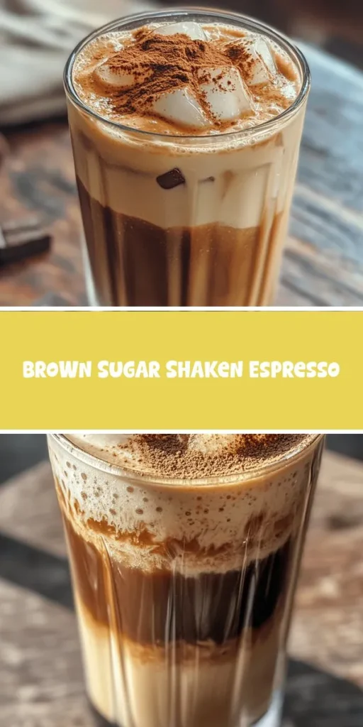 Indulge in a deliciously sweet coffee experience with the Brown Sugar Shaken Espresso Delight. This homemade treat blends the rich flavor of espresso with the warm sweetness of brown sugar for a café-inspired drink right in your kitchen. Perfect for coffee lovers looking to elevate their brewing skills, this drink is not only simple to make but customizable to your taste. Elevate your coffee game today! #Espresso #CoffeeRecipe #BrownSugar #HomemadeCoffee #CoffeeLover #CoffeeCulture #CaffeineFix