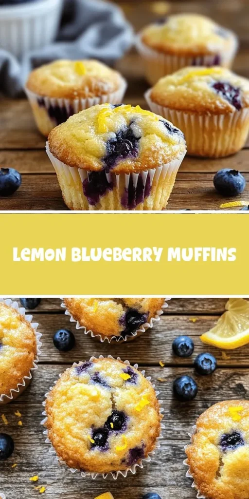 Indulge in the perfect morning treat with these Zesty Lemon Blueberry Muffins! This easy recipe combines the refreshing tang of lemon with the sweet burst of blueberries, creating a delightful balance that's hard to resist. Ideal for any occasion, these muffins are quick to make and sure to impress family and friends. Enjoy fresh or with a touch of butter for added richness. Baking made simple and delicious! #MuffinRecipe #LemonBlueberry #BakingMadeEasy #BreakfastTreat #HomemadeGoodness #YummyInspiration