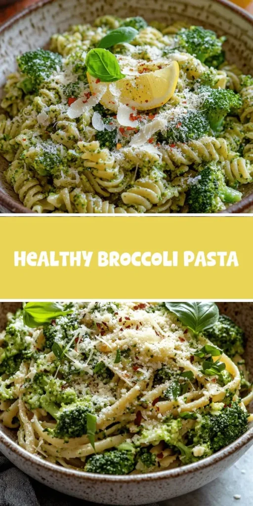 Discover the delightful flavors of Broccoli Bliss Pasta! This nutritious dish combines whole wheat pasta and vibrant broccoli, creating a meal that's not only delicious but also packed with health benefits. With the zesty brightness of lemon and aromatic garlic, this recipe is perfect for health-conscious food lovers. Dive into a world of easy cooking steps, tips, and variations that will elevate your meal. Enjoy a wholesome experience with every bite! #HealthyEating #PastaRecipe #CookingAtHome #BroccoliBliss #NutritiousMeals #WholeFoods #MealPrepIdeas #YummyFood