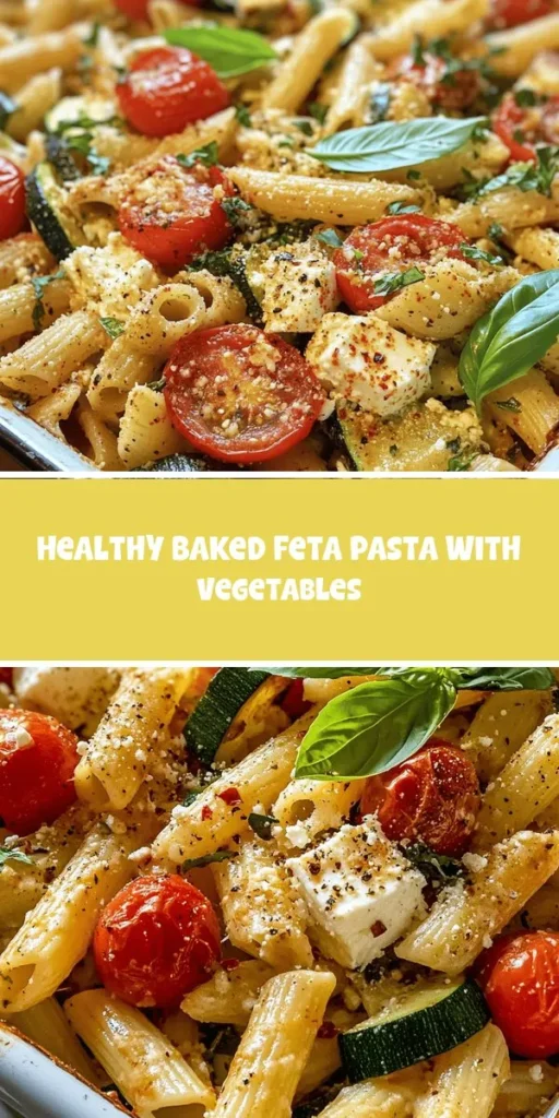 Discover the delicious twist on a viral sensation with Healthy Baked Feta Pasta with Vegetables! This colorful dish combines creamy feta, whole grain pasta, and a medley of fresh vegetables for a satisfying, nutritious meal. Packed with flavor and essential nutrients, it's perfect for meal prep or a cozy dinner. Elevate your cooking with this simple recipe that makes healthy eating enjoyable. #HealthyEating #BakedFetaPasta #MealPrep #VegetarianRecipes #EasyDinnerIdeas