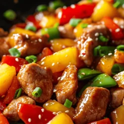 If you're in search of a dish that combines fresh flavors with quick preparation, look no further than the Tangy Delight: Sour Pork Stir-Fry. This vibrant dish is not just a feast for the eyes but also a symphony of taste that balances tangy and savory elements beautifully. The zesty zing of lime juice, the umami depth of soy sauce, and the natural sweetness of fresh vegetables come together to create a delightful experience that is both satisfying and energizing.