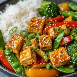 Tofu has surged in popularity over the past few decades, becoming a staple in plant-based diets around the globe. This versatile ingredient, derived from soybeans, is celebrated not only for its ability to absorb flavors but also for its impressive nutritional profile. As a rich source of plant-based protein, tofu provides an excellent alternative for those looking to reduce their meat consumption or adopt a vegetarian or vegan lifestyle. When combined with the aromatic flavors of sesame and ginger, tofu transforms into a delightful dish that is both satisfying and healthful.