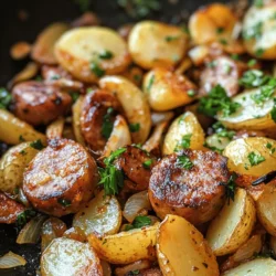 When it comes to comfort food, few dishes can compete with the hearty, satisfying flavors of "Sizzling Skillet Delight: Fried Potatoes with Onions and Smoked Polish Sausage." This dish is the epitome of what it means to create a meal that warms both the heart and the stomach. It brings together the crispy texture of perfectly fried potatoes, the sweetness of sautéed onions, and the rich, smoky flavor of Polish sausage, making it a delightful option for any occasion—be it a cozy family dinner or a festive gathering with friends.