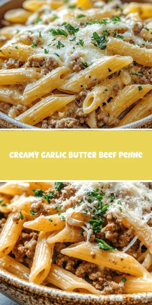 Looking for quick meal prep ideas? This easy Creamy Garlic Butter Beef Penne recipe is perfect for busy weeknights and delivers a delicious, hearty lunch option that your family will love. With just a few simple ingredients and minimal cooking time, you can enjoy a nutritious meal that checks all the boxes. Check out more recipes at chefrecip! QuickMealPrep EasyLunchRecipes HealthyEating PastaLovers DinnerIdeas ComfortFood FamilyMeals
