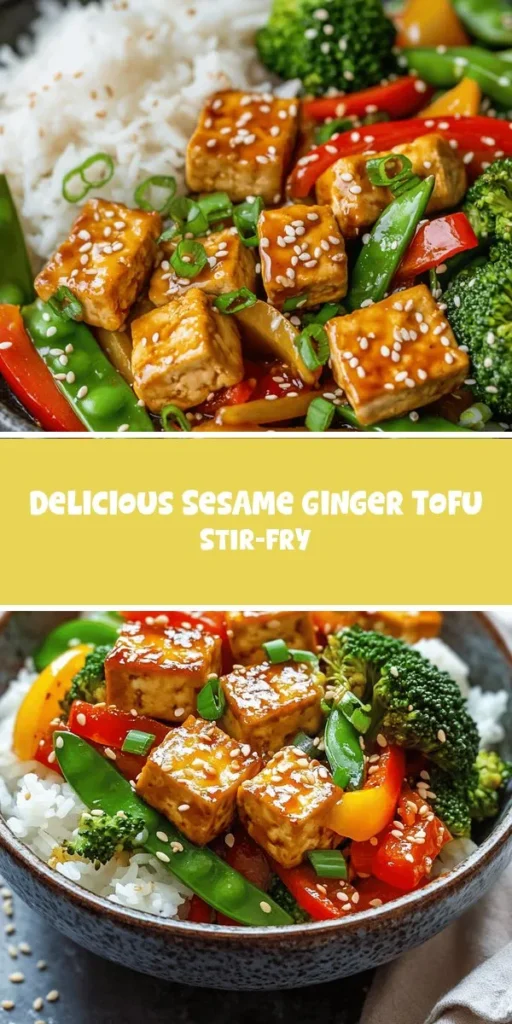 Elevate your meal prep for work with this Sesame Ginger Tofu Stir-Fry, a quick and nutritious option for easy lunch recipes. Packed with protein and vibrant veggies, it&rsquo;s perfect for busy weekdays while keeping your health goals in check. Discover more delicious ideas at chefrecip! MealPrep HealthyLunch TofuRecipes EasyLunch Nutrition PlantBased QuickMeals