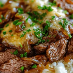 Savory French Onion Beef over Rice is more than just a meal; it's a comforting embrace in a bowl that brings together the rich flavors of caramelized onions and tender beef. This dish strikes the perfect balance between hearty and comforting, making it an ideal choice for family dinners or meal prep. Whether you're looking to impress guests or simply enjoy a cozy night in, this recipe offers a delightful blend of savory notes that appeal to everyone.