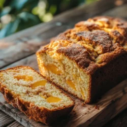 There's something undeniably heartwarming about the aroma of freshly baked bread wafting through your home, especially when that bread is infused with the sweet, juicy essence of ripe peaches and the warm, comforting spice of cinnamon. This Easy Homemade Cinnamon Peach Bread is a delightful treat that perfectly captures the essence of summer, making it an ideal recipe for those who want to celebrate the season's bounty. Whether enjoyed as a breakfast option, an afternoon snack, or a dessert, this bread is sure to please anyone who takes a bite.