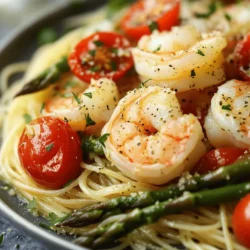 One of the standout features of this recipe is its health benefits. Shrimp is a fantastic source of lean protein, making it an ideal choice for those watching their calorie intake. It's also packed with essential nutrients such as omega-3 fatty acids, which are beneficial for heart health. On the other hand, asparagus is a nutrient-dense vegetable that brings a host of vitamins and minerals to the table, including vitamins A, C, E, and K, as well as folate and fiber.