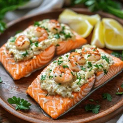 When it comes to impressing guests at a dinner party or celebrating a special occasion, few dishes can rival the elegance and flavor of crab and shrimp stuffed salmon. This exquisite recipe beautifully marries the delicate, flaky texture of salmon with a luxurious filling of sweet crab meat and succulent shrimp. The result is a dish that not only pleases the palate but also serves as a stunning centerpiece on any dining table.