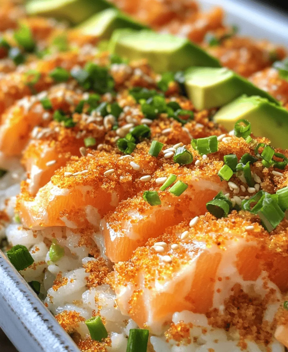 To appreciate the Viral Spicy Salmon Sushi Bake fully, it is essential to understand the key ingredients that make this dish a standout. Each component contributes to the overall flavor and texture, creating a harmony that is both comforting and exotic.