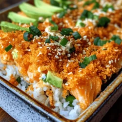 To appreciate the Viral Spicy Salmon Sushi Bake fully, it is essential to understand the key ingredients that make this dish a standout. Each component contributes to the overall flavor and texture, creating a harmony that is both comforting and exotic.