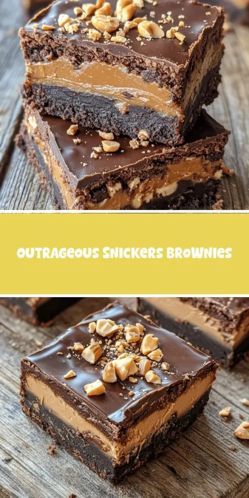 Discover the perfect blend of chocolate, caramel, and crunchy peanuts with this mouthwatering Snickers brownies recipe. These decadent treats are a sweet treat idea that will leave everyone craving more, making them a must-try for any dessert lover. Check out chefrecip for the full recipe and get ready to impress! SnickersBrownies ChocolateLovers BakingJoy SweetTreats DessertGoals HomemadeGoodness YummyDesserts