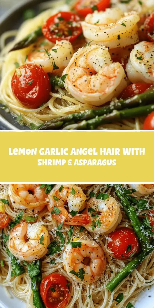 Looking for a quick and delicious family-friendly lunch? This one-pan lunch recipe featuring Lemon Garlic Angel Hair with Shrimp & Asparagus is perfect for busy days, combining wholesome ingredients and vibrant flavors in just 30 minutes! Check out chefrecip for more easy meal ideas. FamilyFriendlyLunch OnePanLunch EasyRecipes QuickMeals HealthyEating ShrimpRecipes PastaLovers