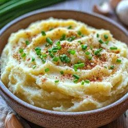 Garlic Paradise Mashed Potatoes are not just a side dish; they are an experience. The warm, creamy potatoes combined with the robust flavor of garlic create a symphony of tastes that can transform your dinner table into a culinary paradise. Ideal for various occasions—from cozy family gatherings to festive holiday dinners—this recipe is versatile enough to complement any main course, be it a succulent roast or a savory vegetarian dish.