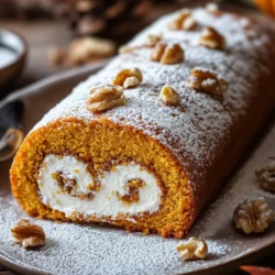 A Pumpkin Roll is a delightful dessert that features a light and moist pumpkin cake, rolled up with a rich and creamy filling, typically made from cream cheese. Originating from the classic Swiss roll, this dessert has been embraced by various cultures, evolving into a staple of autumnal celebrations. The combination of pumpkin and warm spices such as cinnamon, nutmeg, and cloves creates a flavor profile that is both comforting and nostalgic, evoking memories of family gatherings and festive occasions.